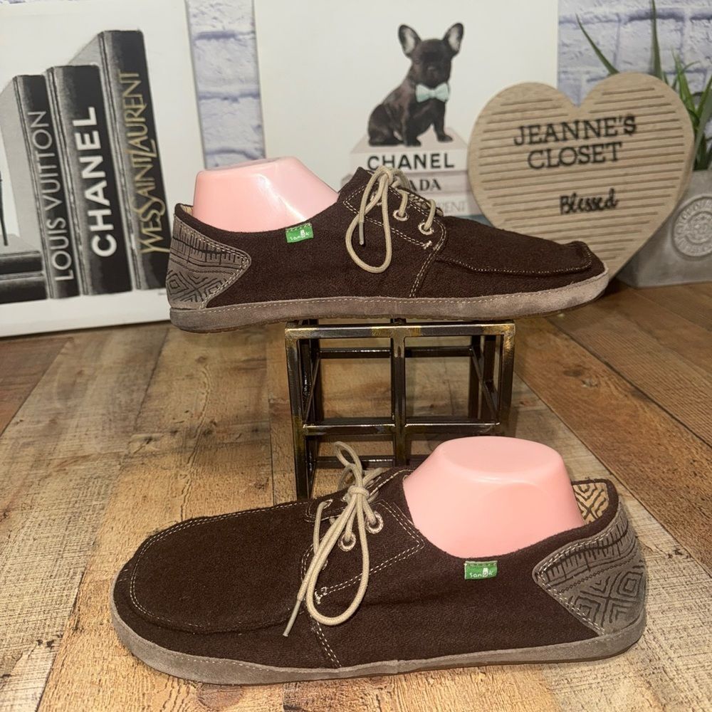 Sanuk Mainsteez Sidewalk Surfer Lace Up Shoes Brown size 13